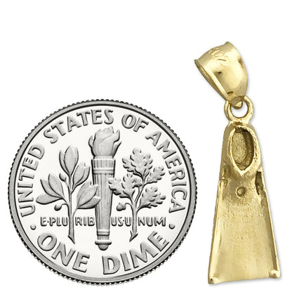 585 Gold Schnorchelflossen-Charm
