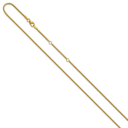 18 Zoll 14K Gelbgold 1.5mmmm Franco 1 Zoll+1 Zoll Verstellbar Halskette
