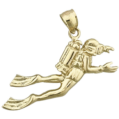14K Gold Anhänger „Taucher“