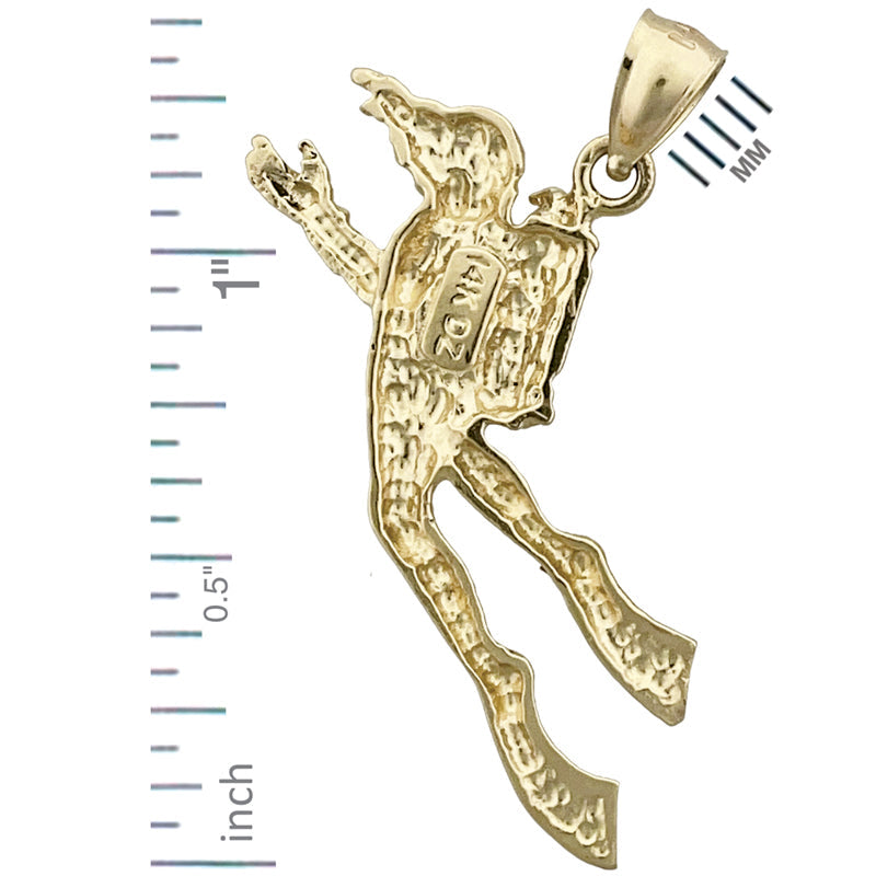 14K Gold Anhänger „Taucher“