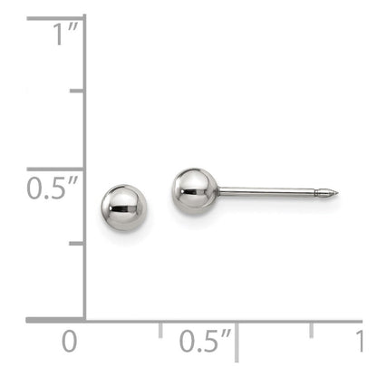 Edelstahl Inverness Poliert 4mm Kugel Ohrstecker