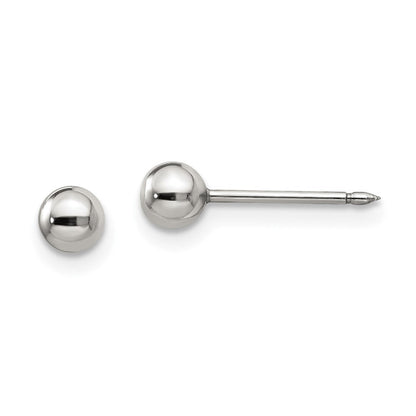 Edelstahl Inverness Poliert 4mm Kugel Ohrstecker