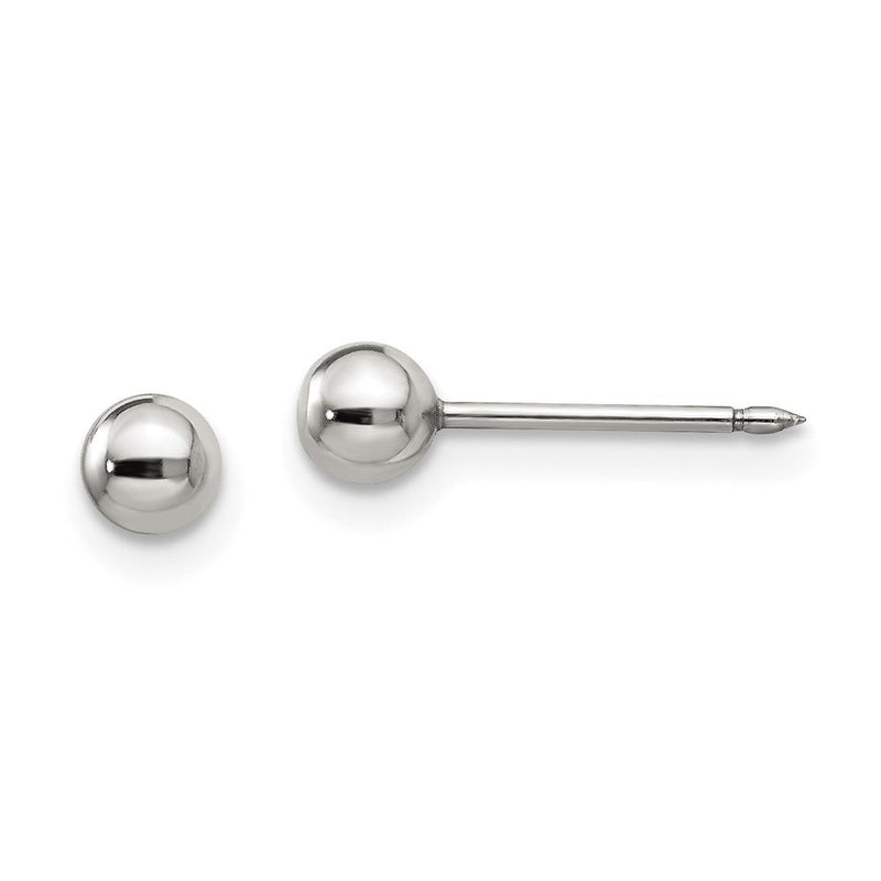 Edelstahl Inverness Poliert 4mm Kugel Ohrstecker