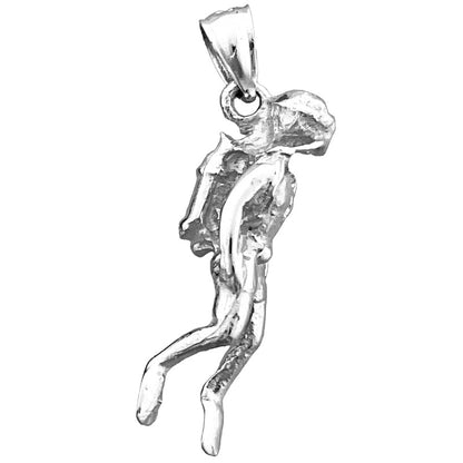 14K Gold 3-D Taucher-Anhänger