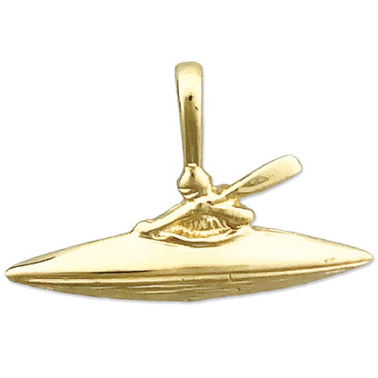 14K Gold Kajak-Charm-Gleitanhänger