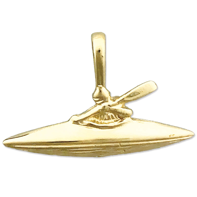 14K Gold Kajak-Charm-Gleitanhänger