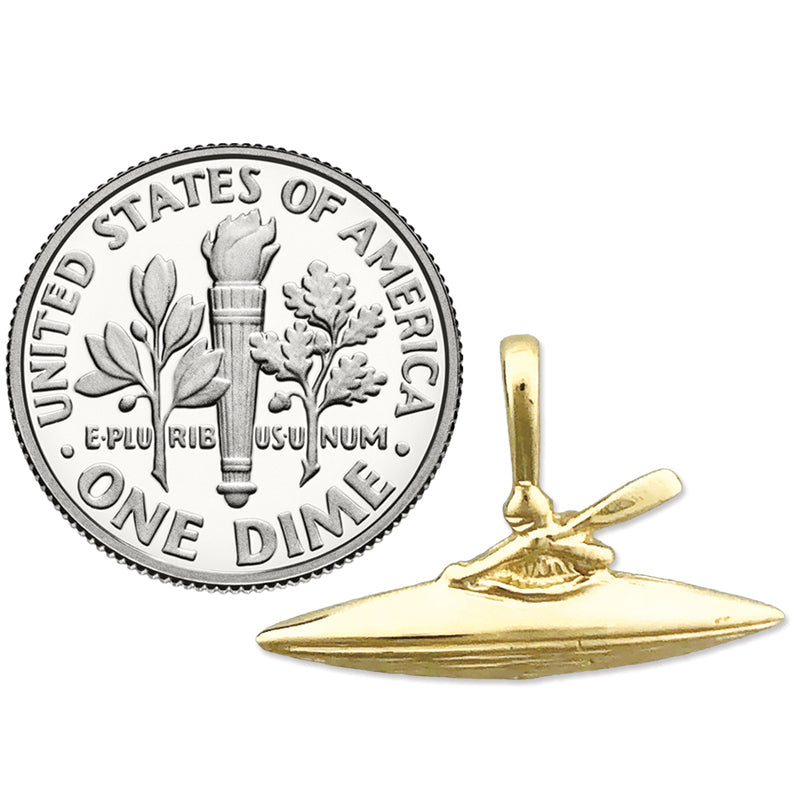 14K Gold Kajak-Charm-Gleitanhänger