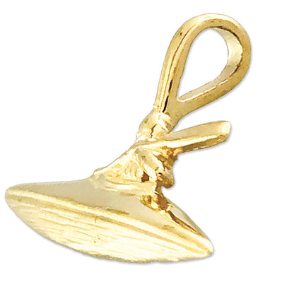 14K Gold Kajak-Charm-Gleitanhänger