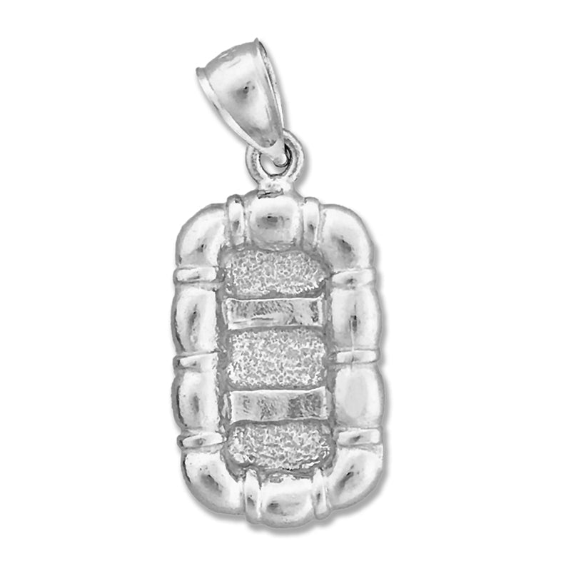14K Gold 3D Charm mit Kettengliedmuster