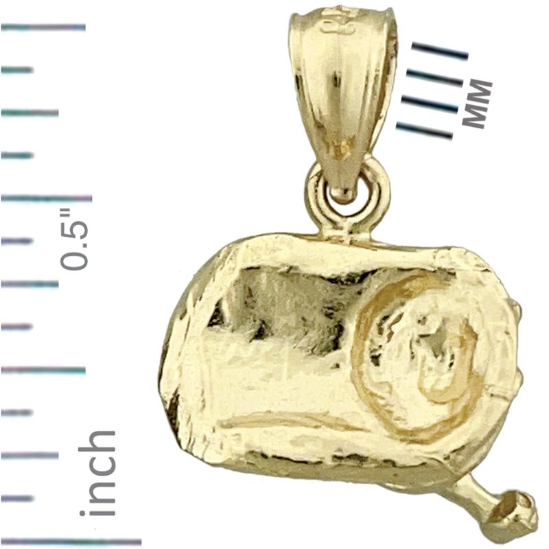 585 Gold Angelrollen-Charm