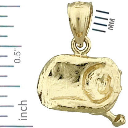 585 Gold Angelrollen-Charm