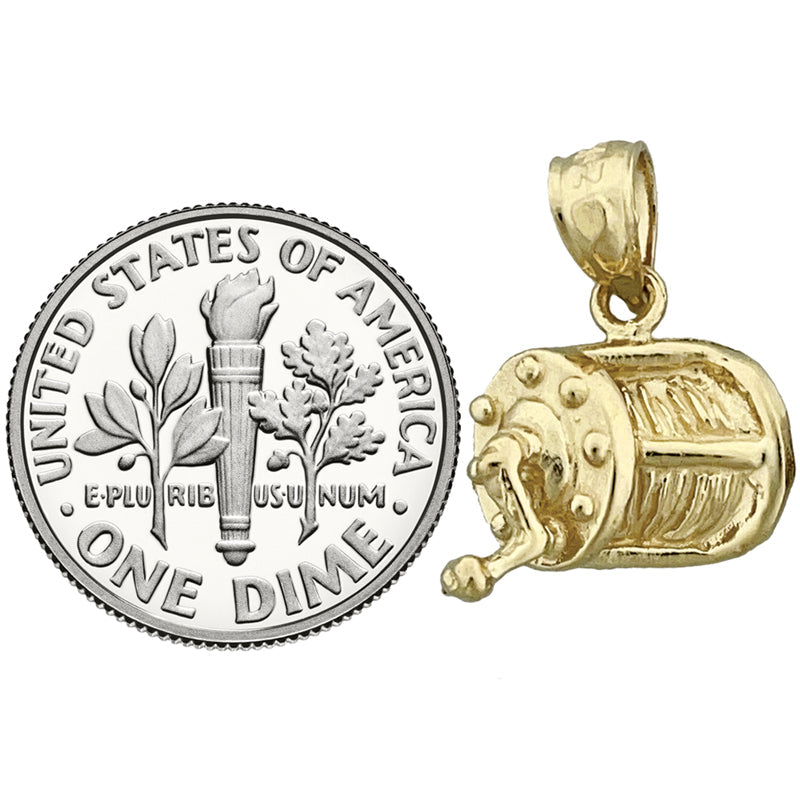 585 Gold Angelrollen-Charm