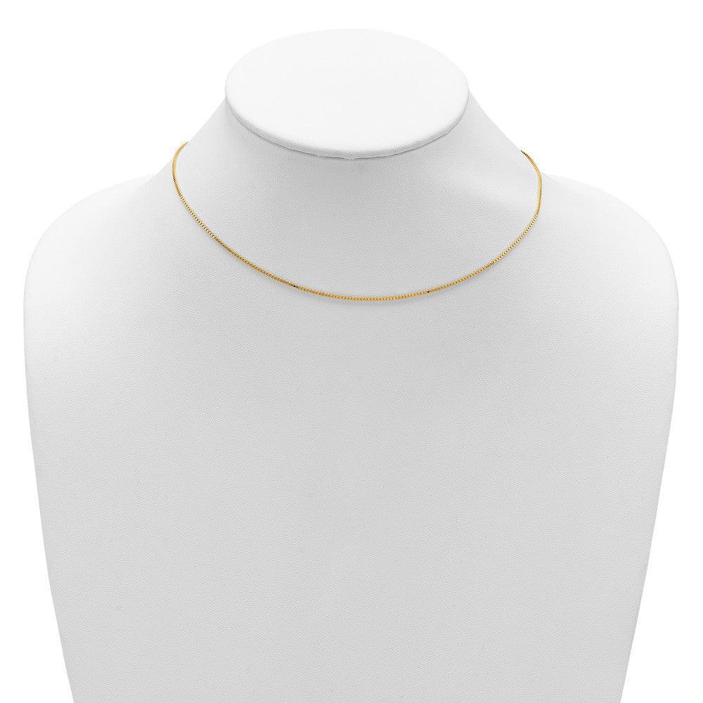 18 Zoll 14K Gelbgold 1mm Venezianer 1 Zoll+1 Zoll Verstellbar Halskette