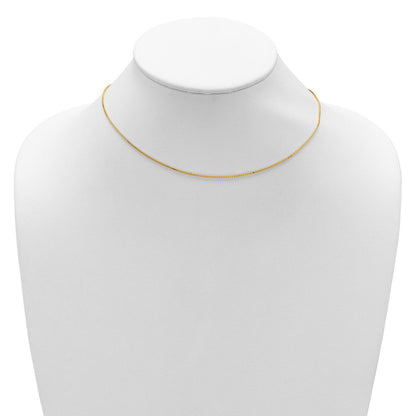 18 Zoll 14K Gelbgold 1mm Venezianer 1 Zoll+1 Zoll Verstellbar Halskette