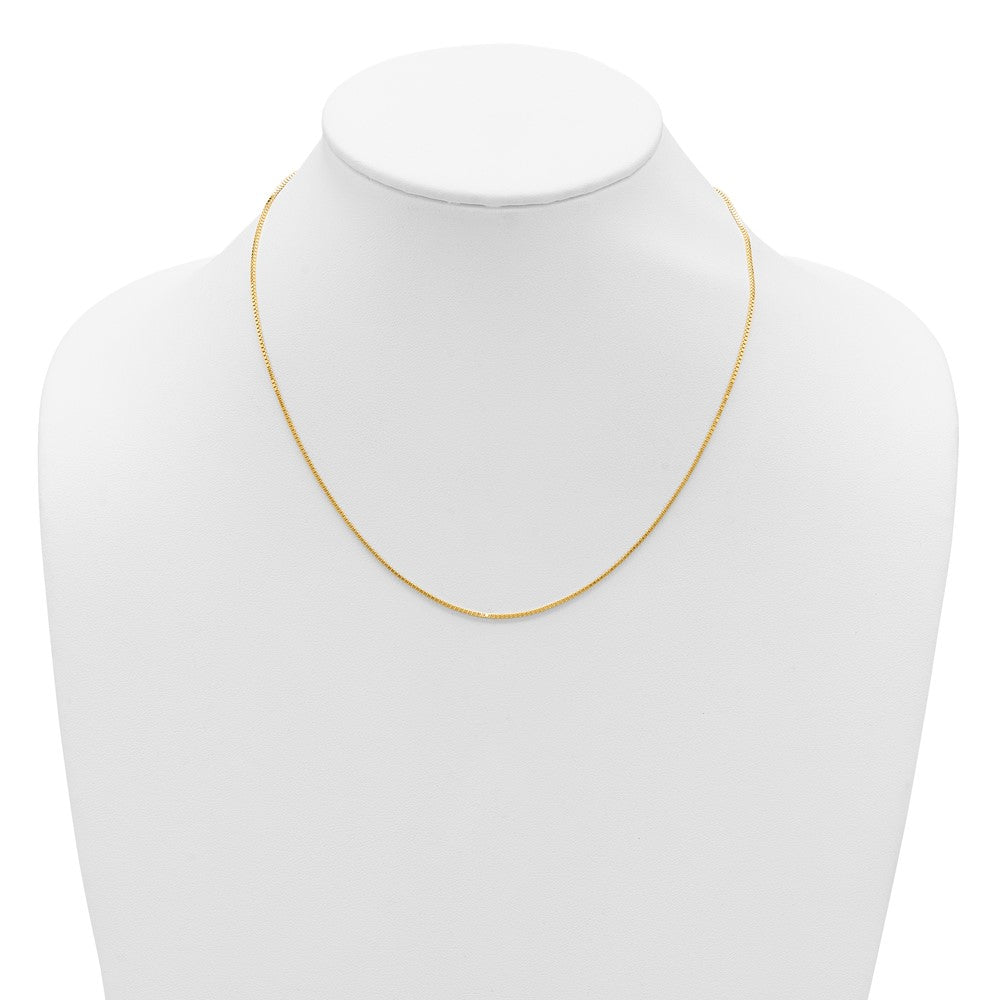 18 Zoll 14K Gelbgold 1mm Venezianer 1 Zoll+1 Zoll Verstellbar Halskette