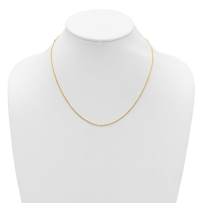 18 Zoll 14K Gelbgold 1mm Venezianer 1 Zoll+1 Zoll Verstellbar Halskette