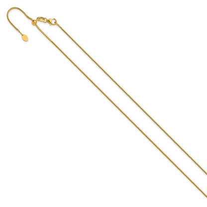 14K Gelbgold Verstellbar 1.1mm Franco Halskette