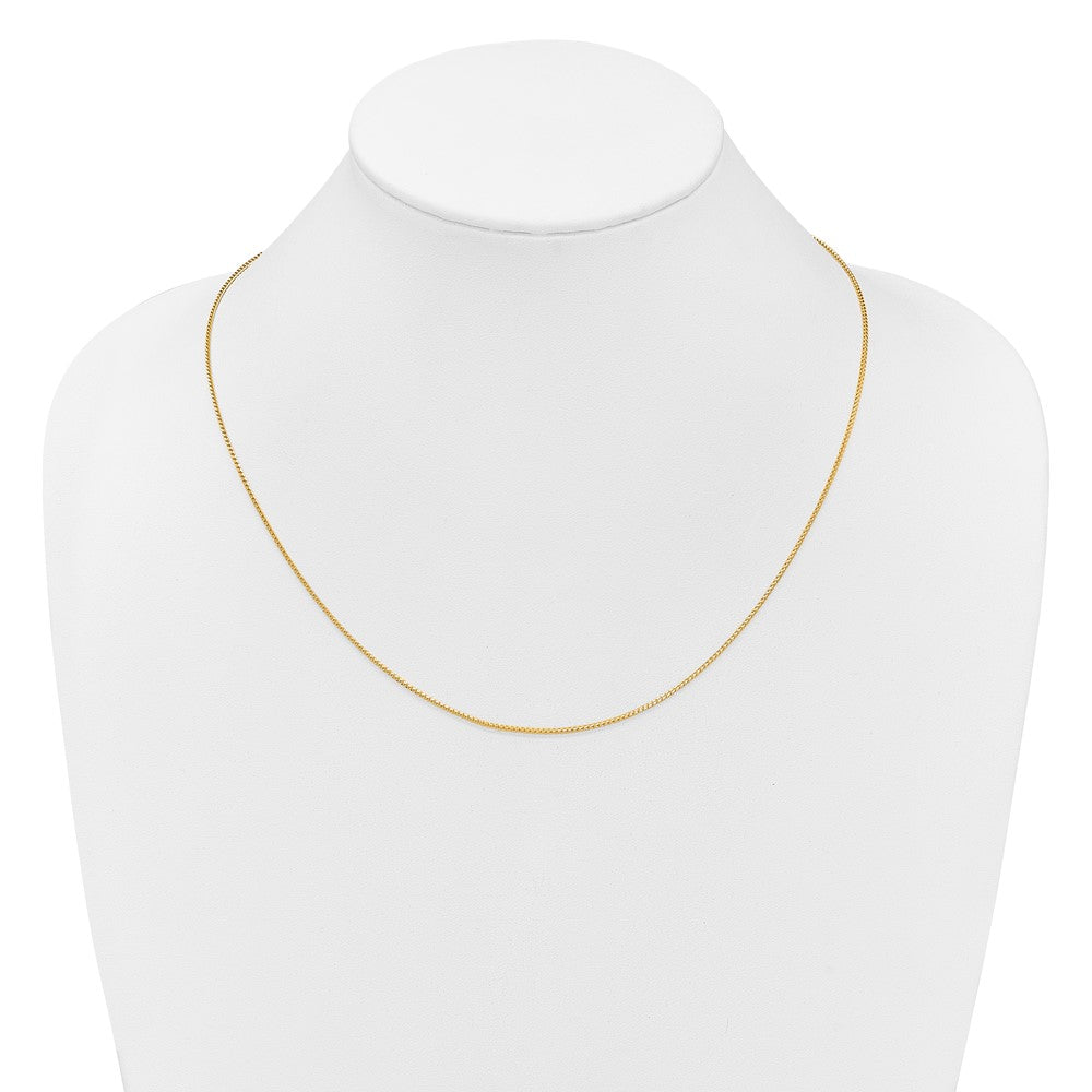 14K Gelbgold Verstellbar 1.1mm Franco Halskette
