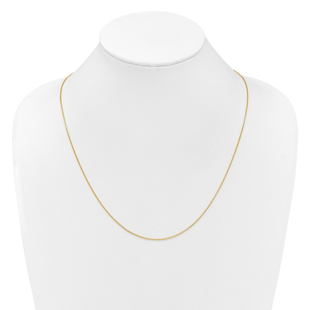 14K Gelbgold Verstellbar 1.1mm Franco Halskette