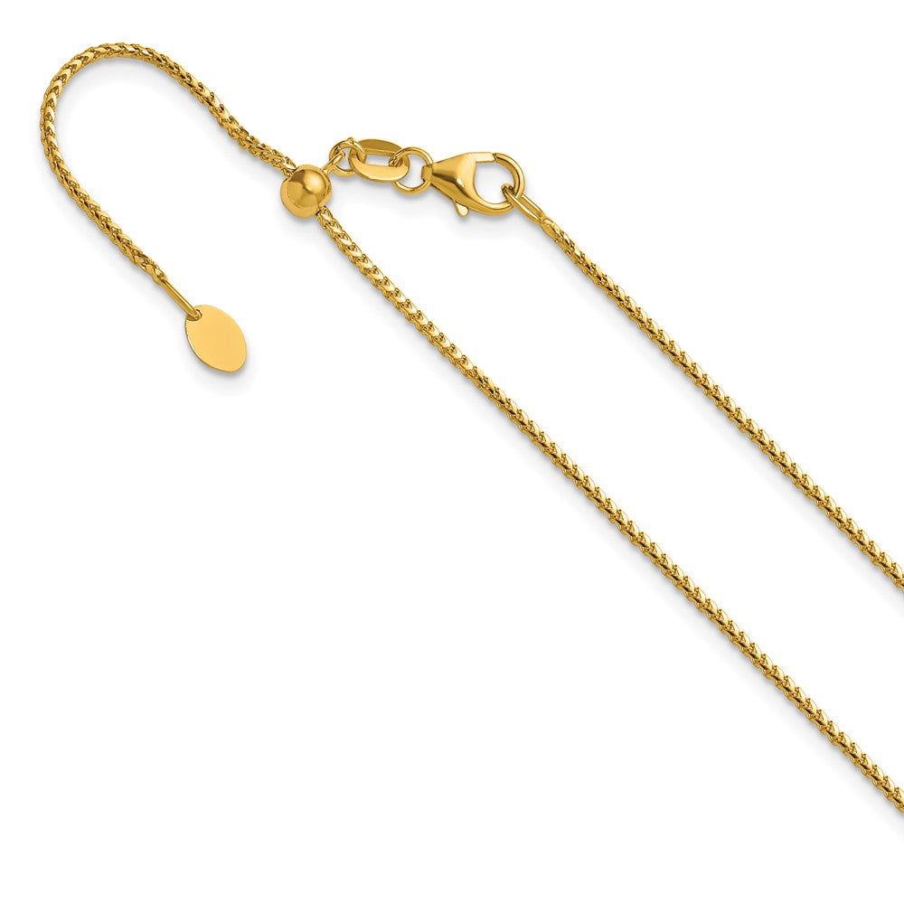14K Gelbgold Verstellbar 1.1mm Franco Halskette
