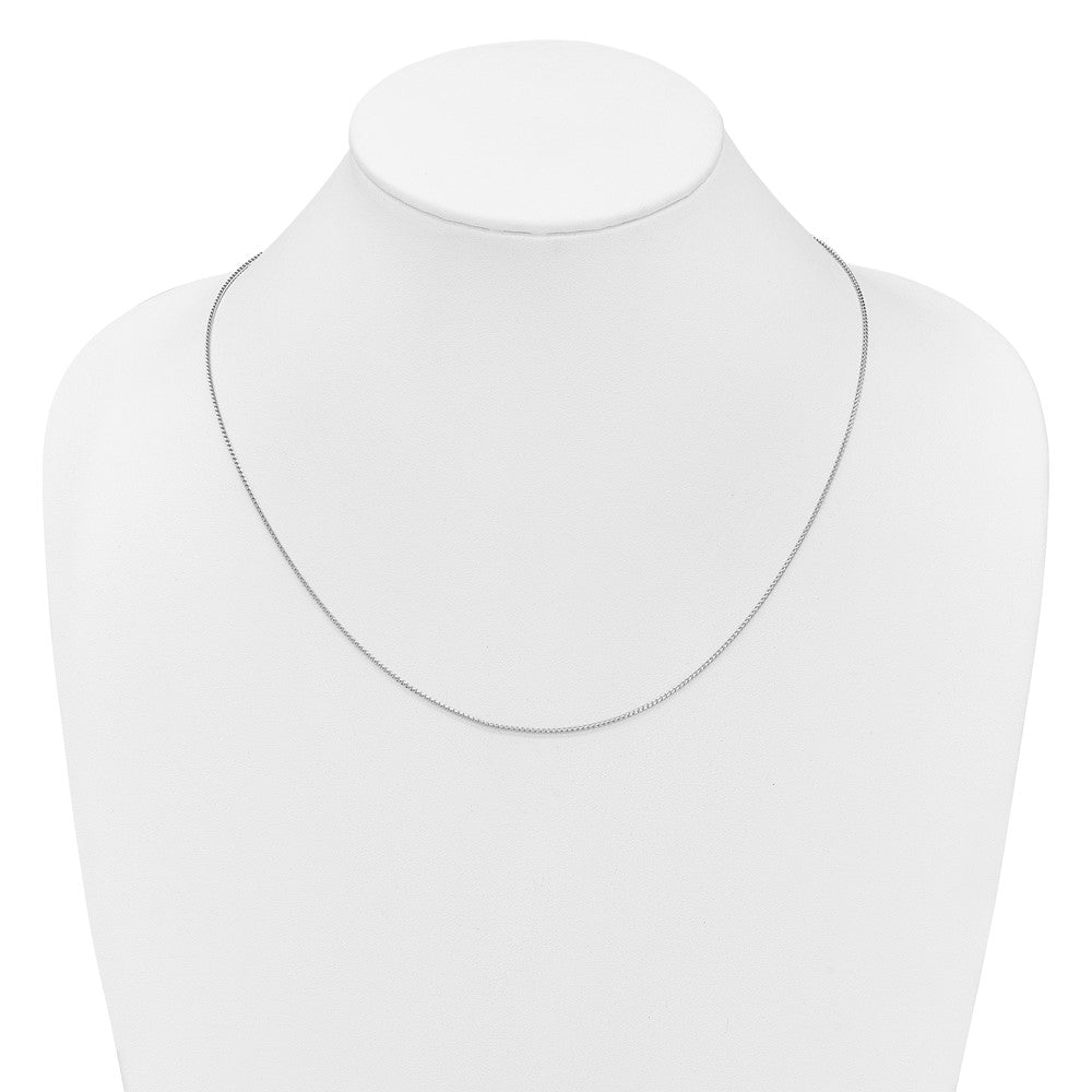 14K Weißgold Verstellbar 1.1mm Franco Halskette