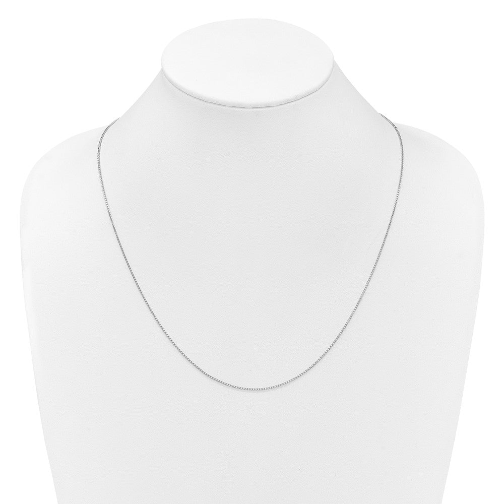 14K Weißgold Verstellbar 1.1mm Franco Halskette