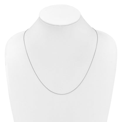 14K Weißgold Verstellbar 1.1mm Franco Halskette