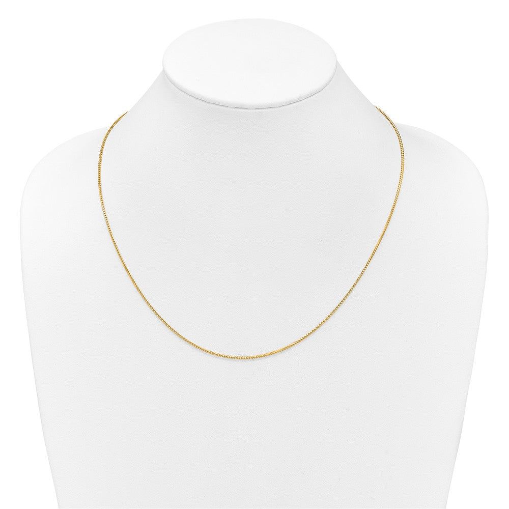 14K Gelbgold Verstellbar 1.25mm Franco Halskette