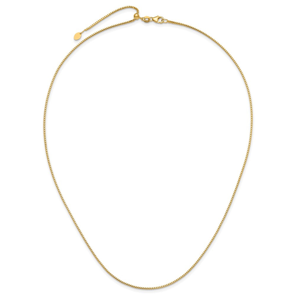 14K Gelbgold Verstellbar 1.25mm Franco Halskette