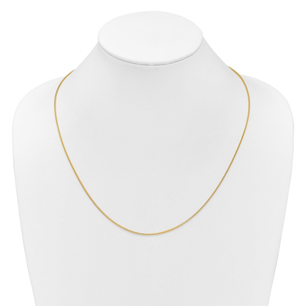 14K Gelbgold Verstellbar 1.25mm Franco Halskette