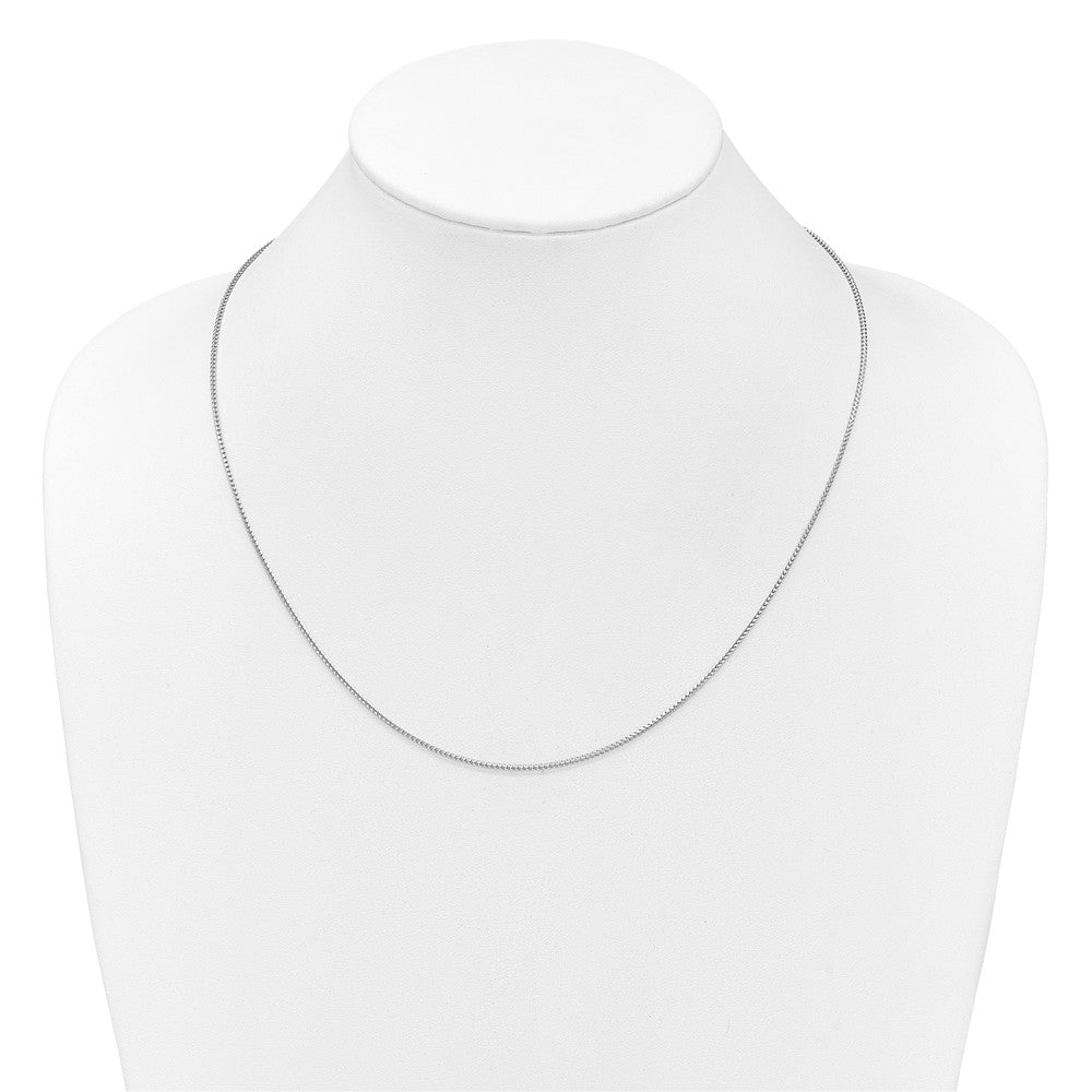 14K Weißgold Verstellbar 1.25mm Franco Halskette