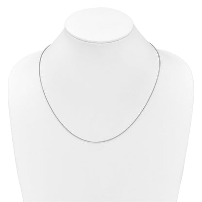 14K Weißgold Verstellbar 1.25mm Franco Halskette