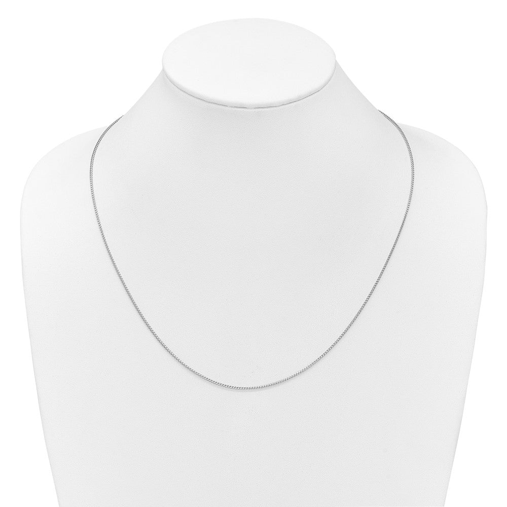 14K Weißgold Verstellbar 1.25mm Franco Halskette