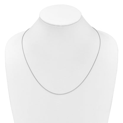 14K Weißgold Verstellbar 1.25mm Franco Halskette