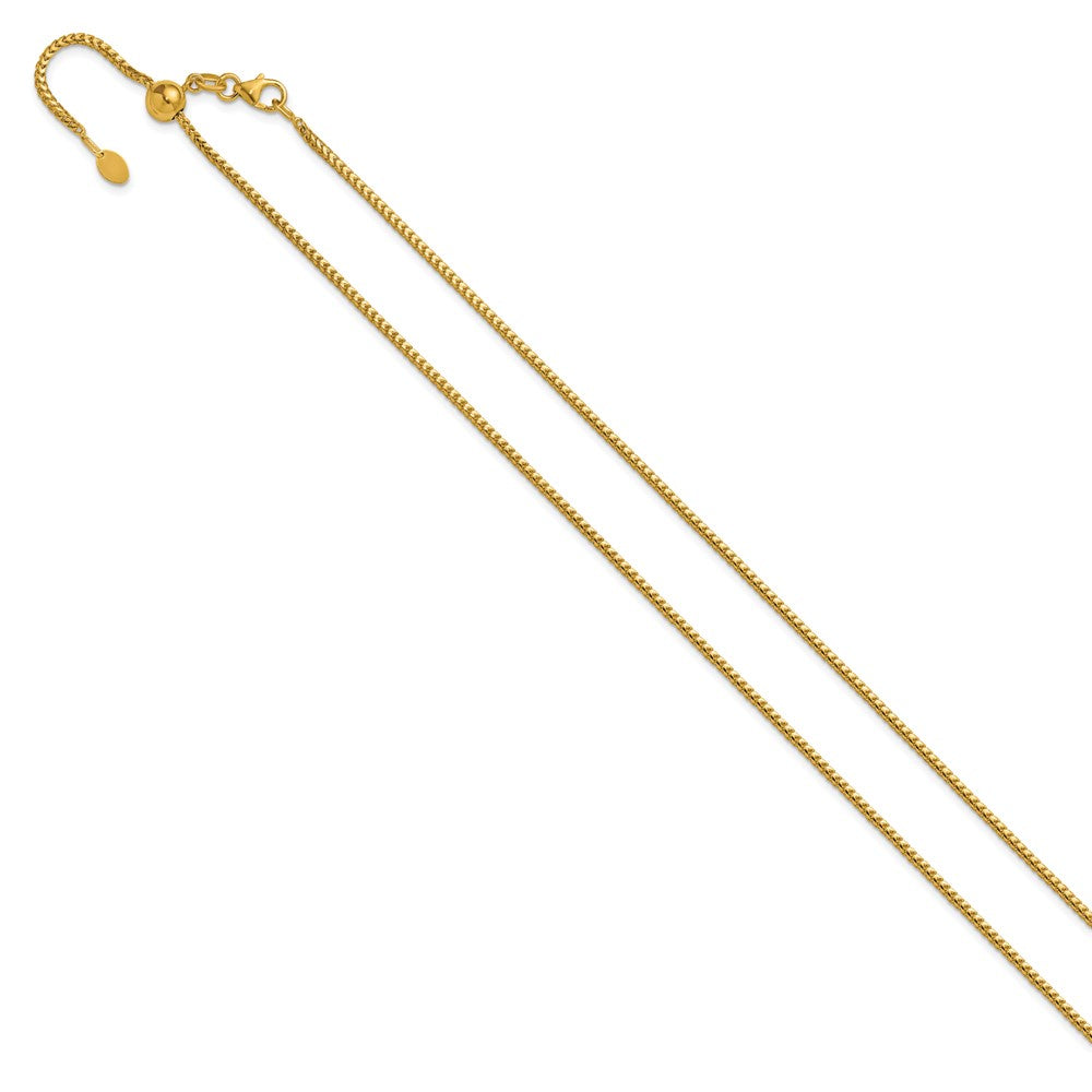 14K Gelbgold Verstellbar 1.5mm Franco Halskette