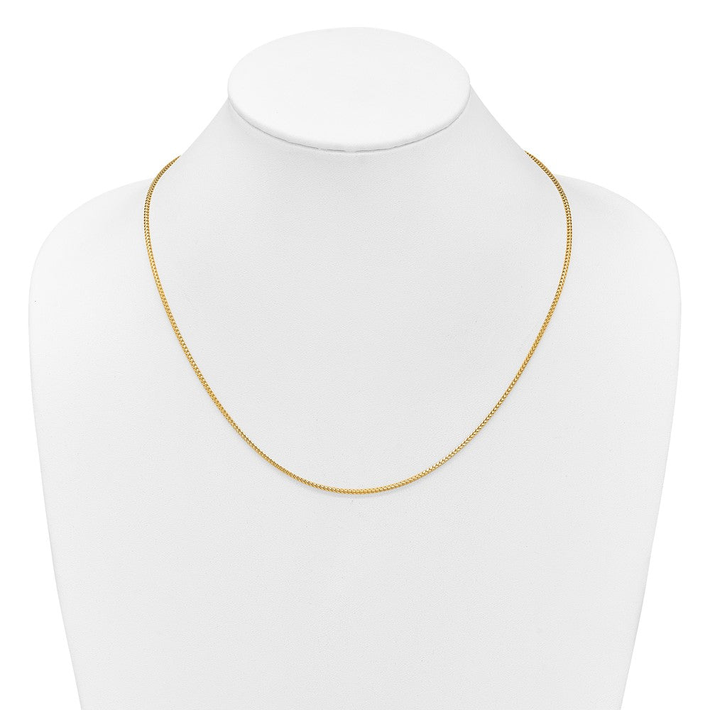 14K Gelbgold Verstellbar 1.5mm Franco Halskette
