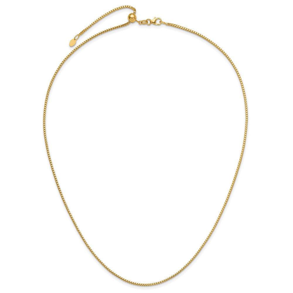 14K Gelbgold Verstellbar 1.5mm Franco Halskette
