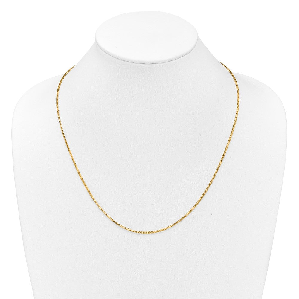 14K Gelbgold Verstellbar 1.5mm Franco Halskette