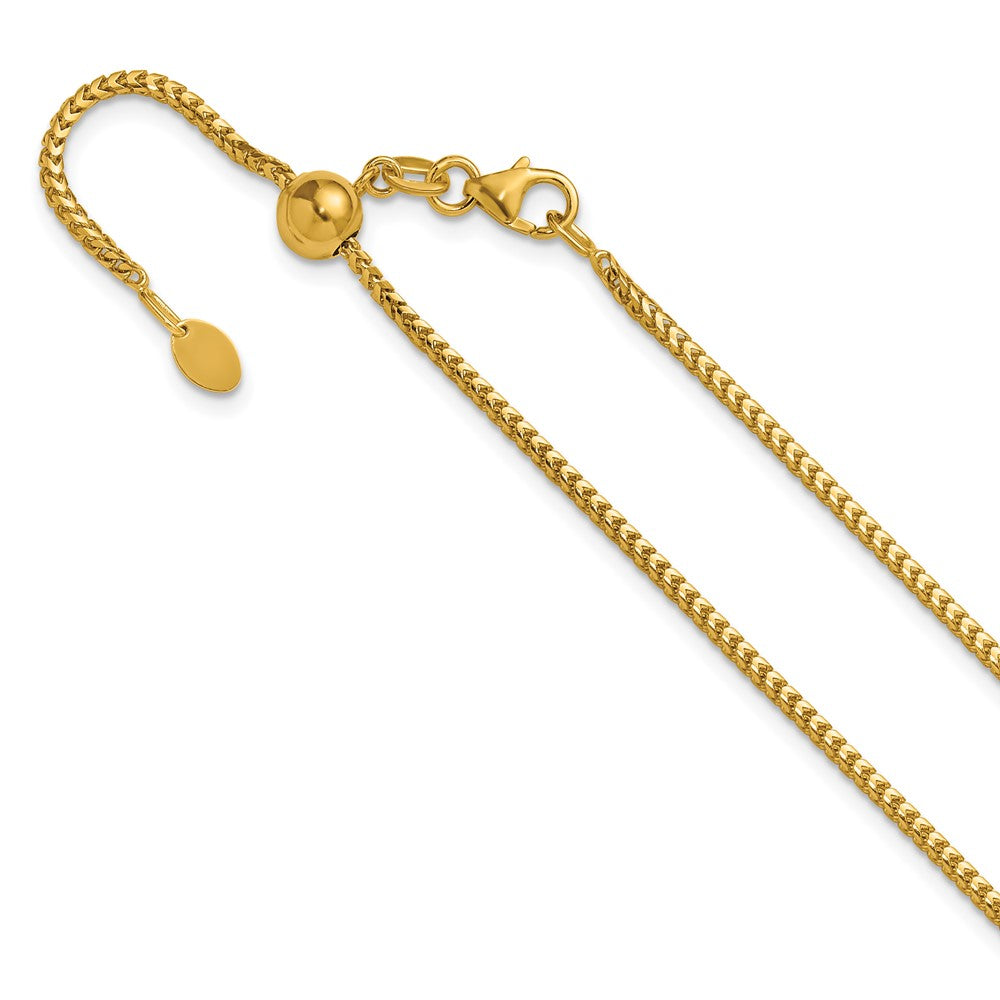 14K Gelbgold Verstellbar 1.5mm Franco Halskette
