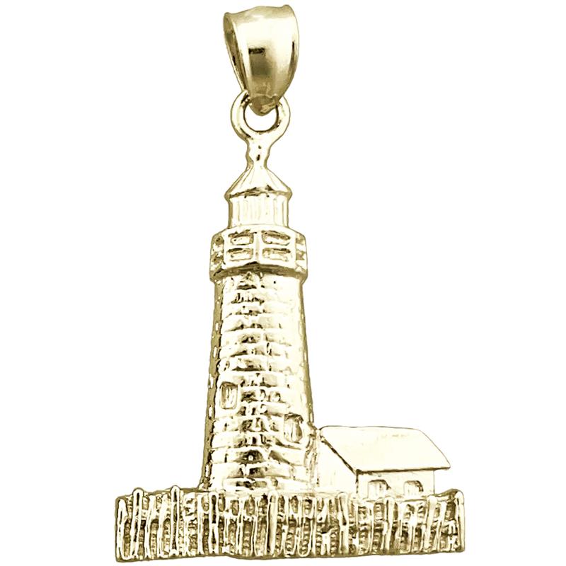 Pemaquid Point Leuchtturm-Anhänger aus 14K Gold