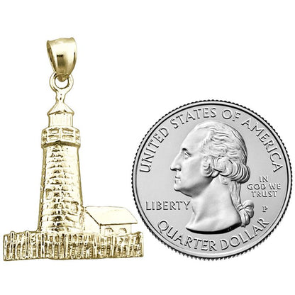 Pemaquid Point Leuchtturm-Anhänger aus 14K Gold