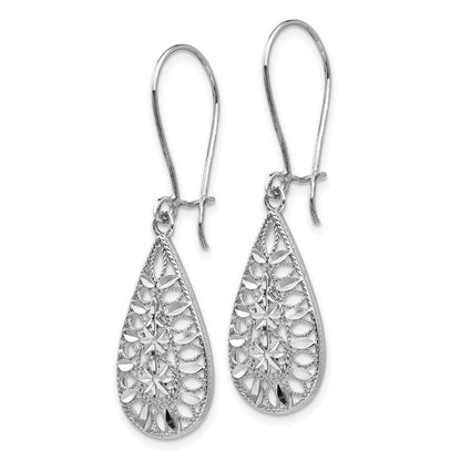 14K Weißgold Ohrhänger, diamantiert