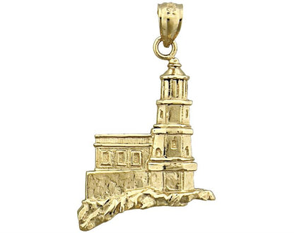 14K Gold Split-Rock-Minnesota-Leuchtturm-Anhänger