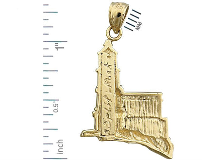 14K Gold Split-Rock-Minnesota-Leuchtturm-Anhänger