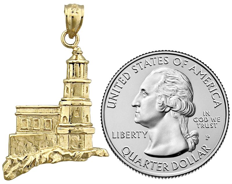 14K Gold Split-Rock-Minnesota-Leuchtturm-Anhänger