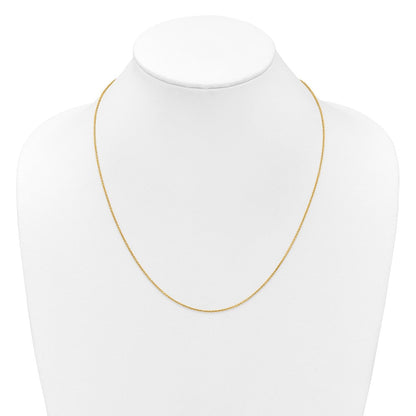 22 Zoll 14K Gelbgold Verstellbar 1.4mm Rund Ankerkette Halskette