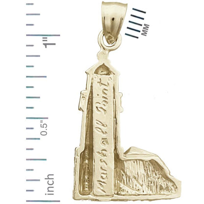 Marshall Point Maine Leuchtturm-Anhänger aus 14K Gold