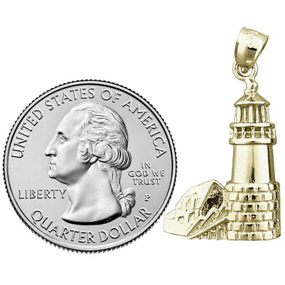 Marshall Point Maine Leuchtturm-Anhänger aus 14K Gold