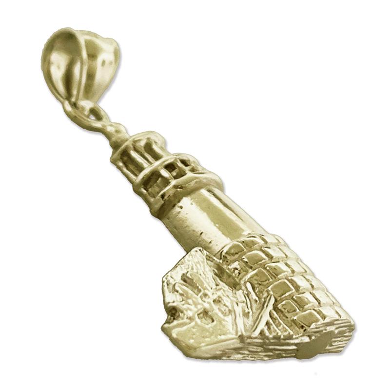 Marshall Point Maine Leuchtturm-Anhänger aus 14K Gold