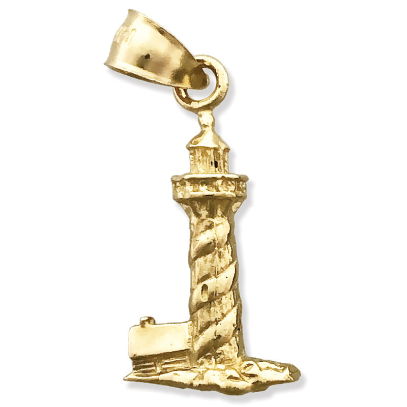 14K Gold 3D-Leuchtturm-Charm